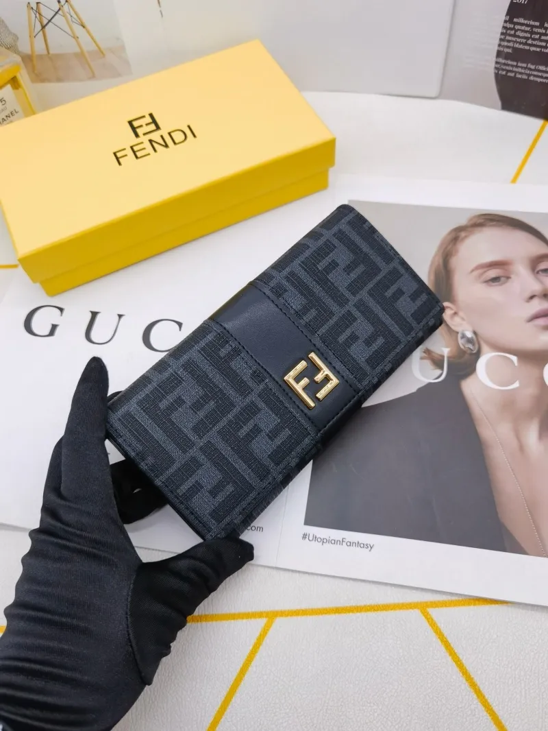 Fendi FF Logo Long Wallet 8599 - Image 5