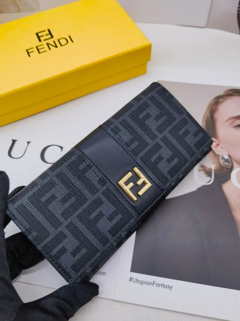 Fendi FF Logo Long Wallet 8599 - Image 6