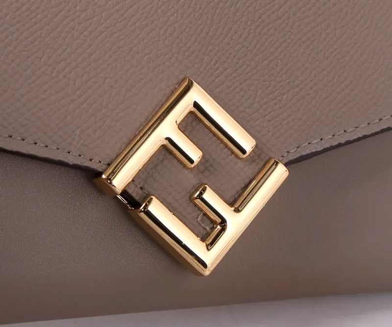 Fendi Women's Taupe Chain Wallet - Image 3