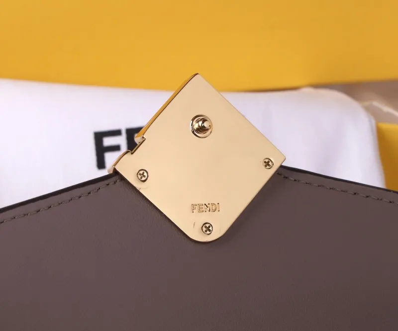 Fendi Women's Taupe Chain Wallet - Image 7