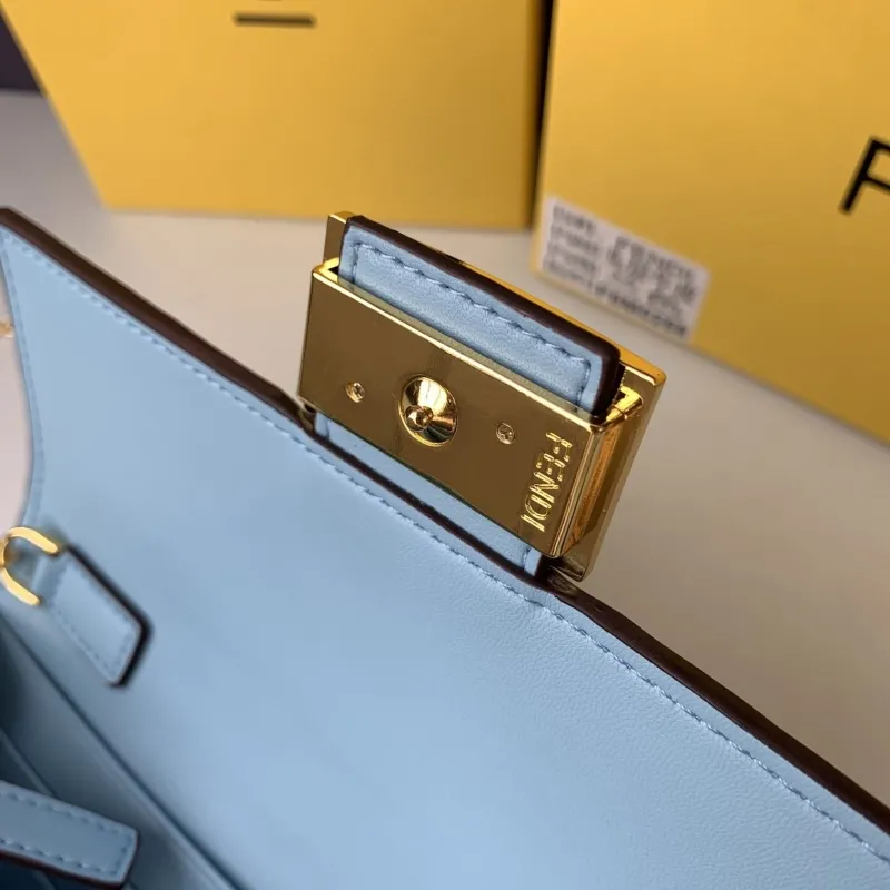 Fendi Light Blue Chain Wallet F8M0258 - Image 6