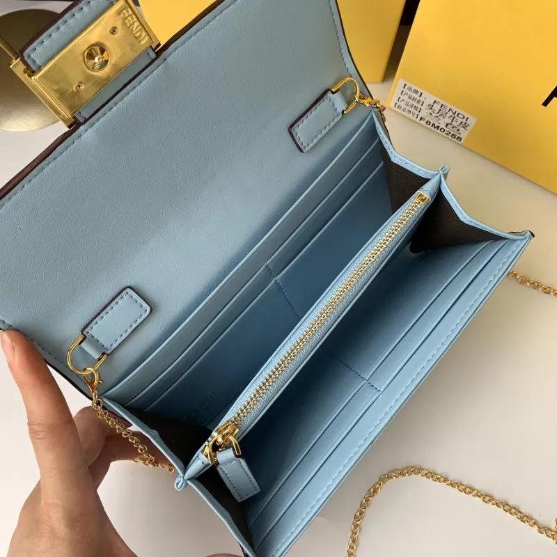 Fendi Light Blue Chain Wallet F8M0258 - Image 7