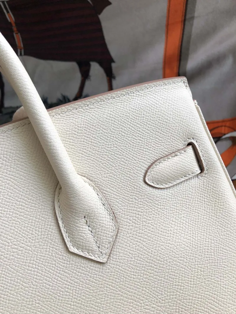 Hermes Birkin 22 Cream Leather Handbag - Image 5