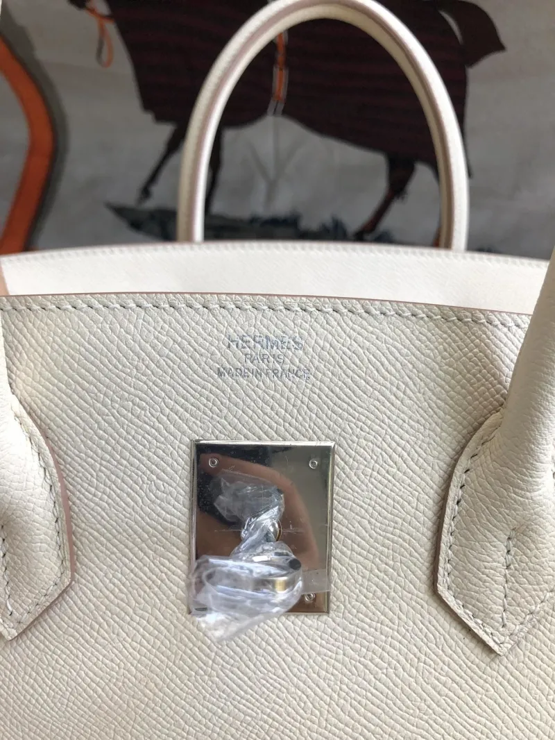 Hermes Birkin 22 Cream Leather Handbag - Image 6