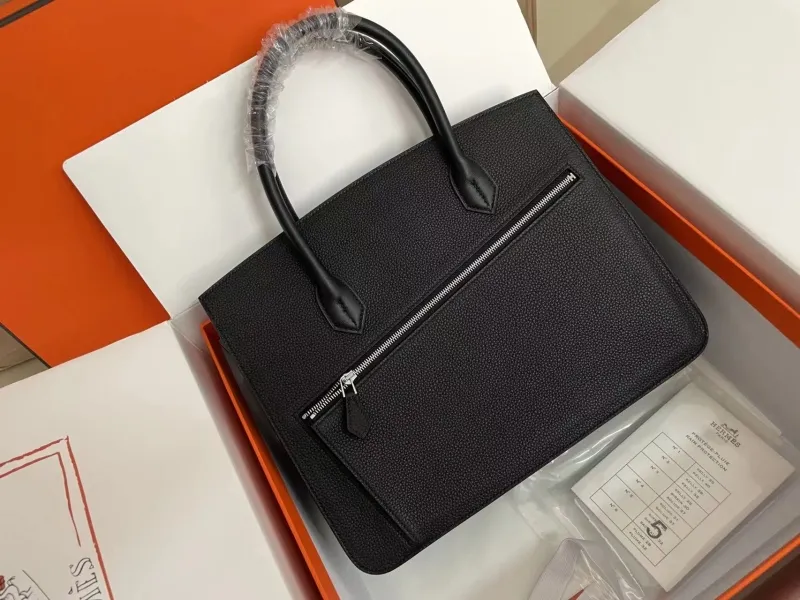 Alternative view of Hermes Birkin 33 Black Leather Tote Bag