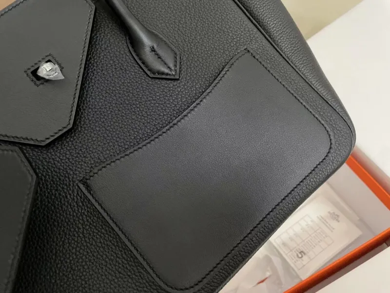 Hermes Birkin 33 Black Leather Tote Bag - Image 5