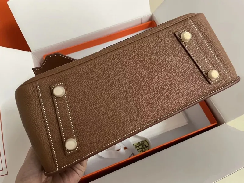 Hermes Birkin 34 Brown Leather Handbag - Image 4