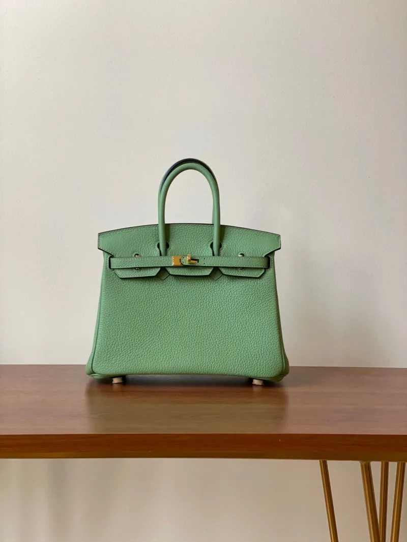 Alternative view of Hermes Light Green Birkin 37 Leather Handbag