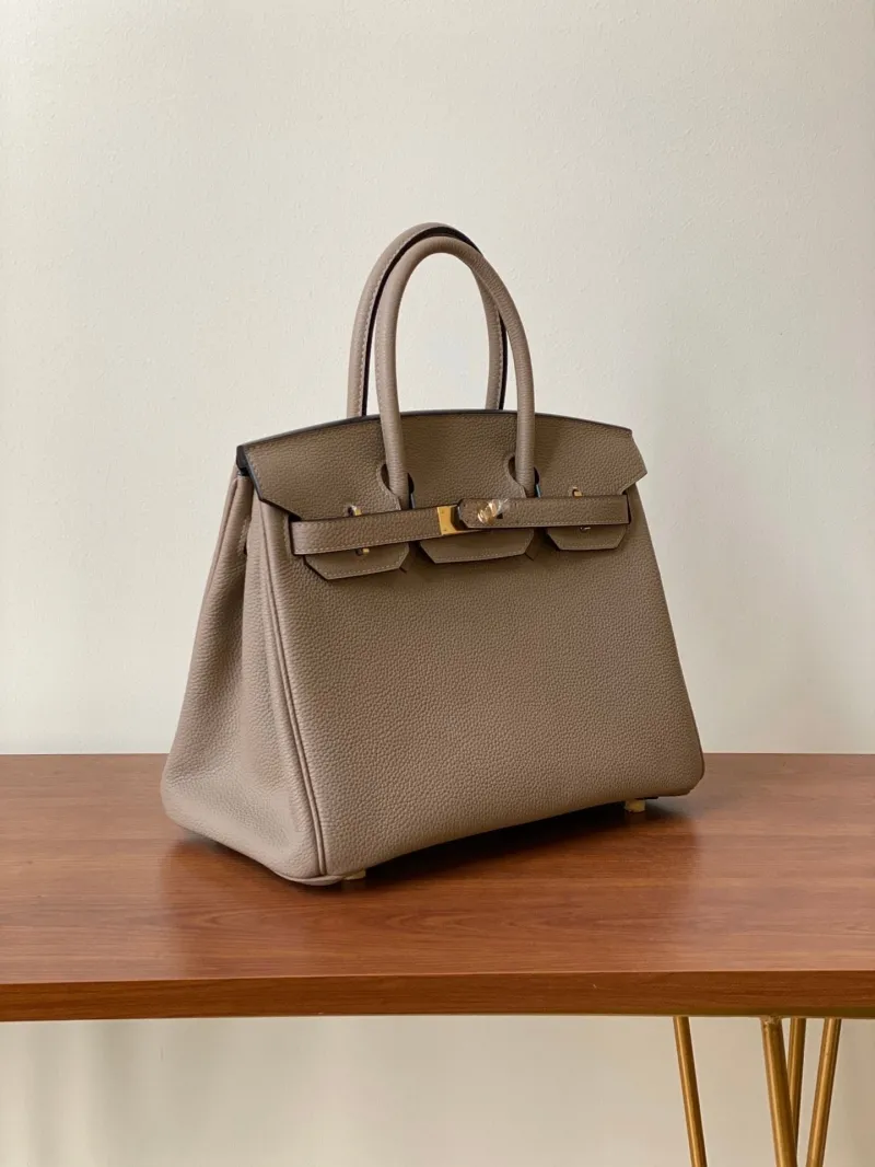 Alternative view of Hermes Birkin 40 Gray Leather Handbag