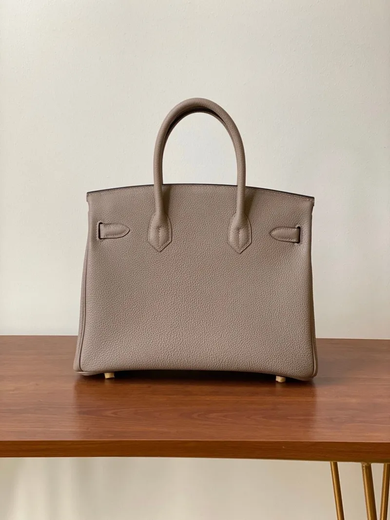 Hermes Birkin 40 Gray Leather Handbag - Image 3