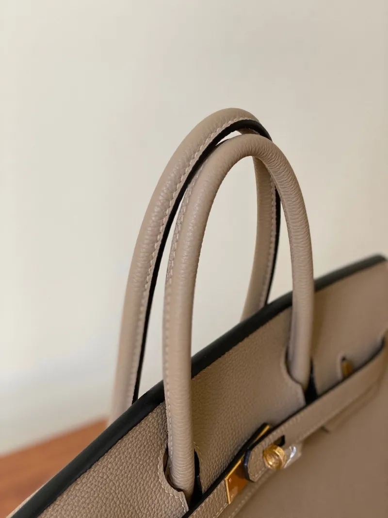Hermes Birkin 40 Gray Leather Handbag - Image 6