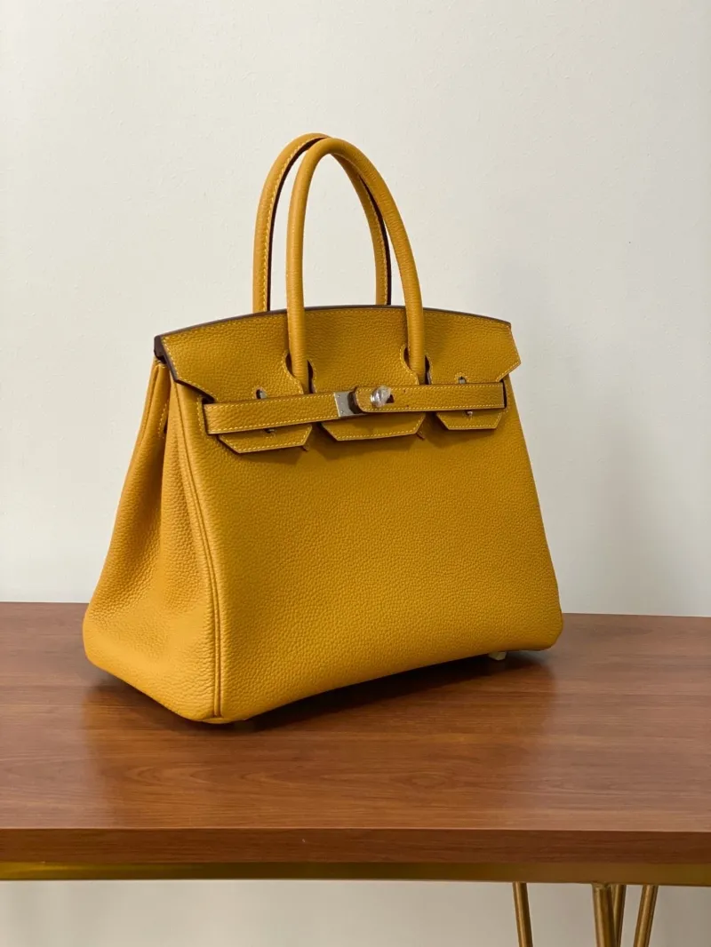 Alternative view of Hermes Yellow Birkin 45 Leather Handbag