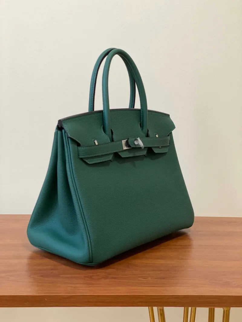 Alternative view of Hermes Dark Green Birkin 46 Leather Handbag