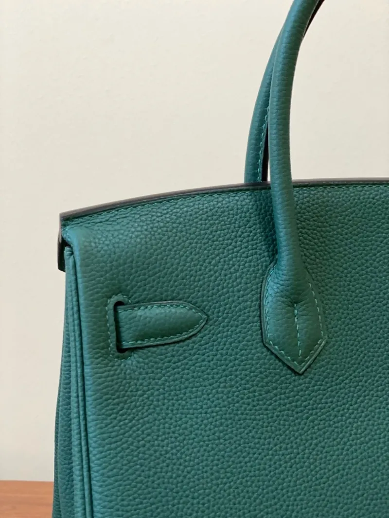 Hermes Dark Green Birkin 46 Leather Handbag - Image 4