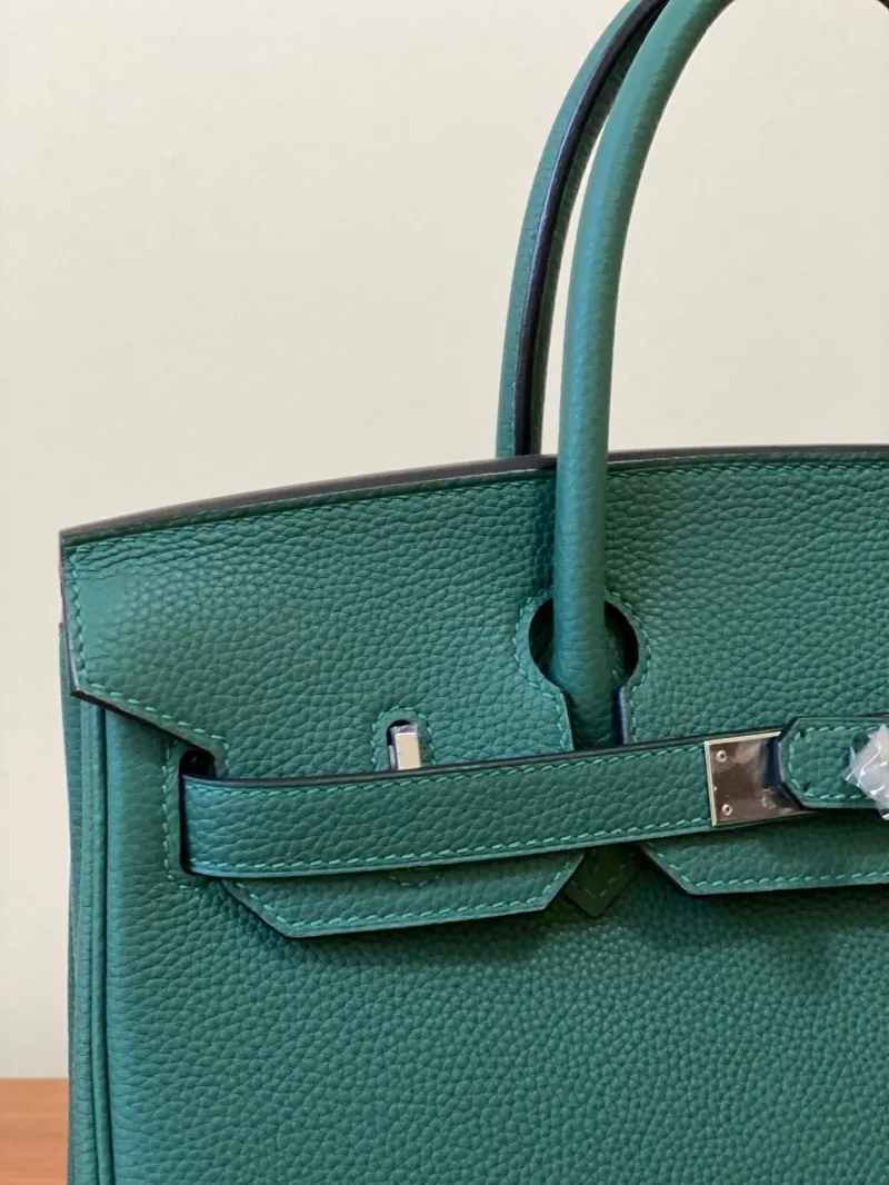 Hermes Dark Green Birkin 46 Leather Handbag - Image 5