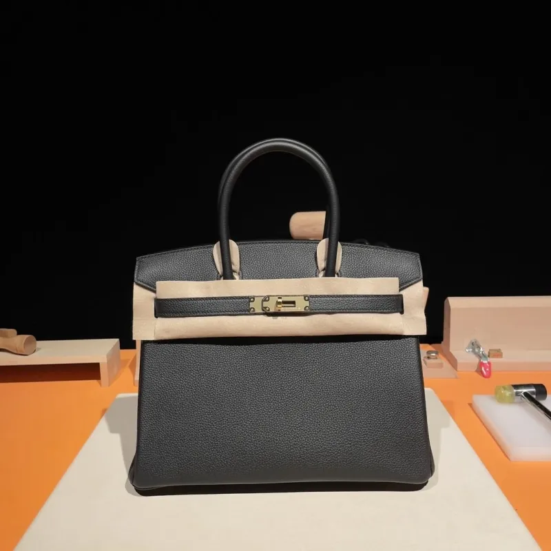 Hermes Black Birkin Leather Handbag