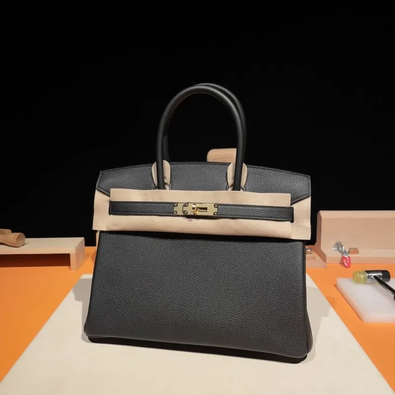 Alternative view of Hermes Black Birkin Leather Handbag