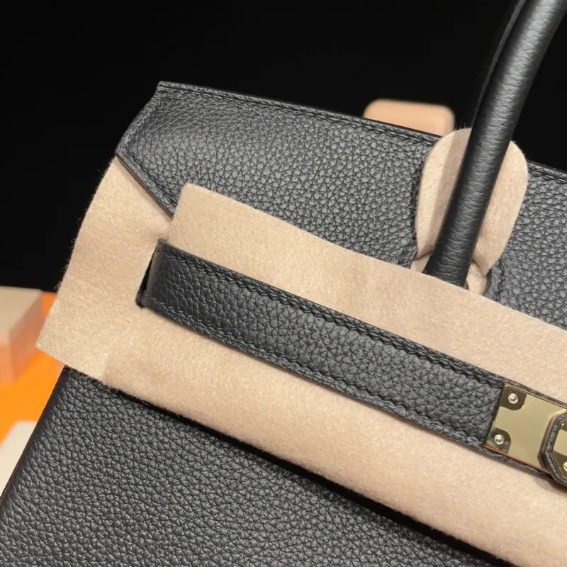 Hermes Black Birkin Leather Handbag - Image 5
