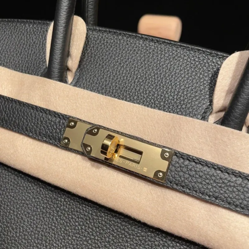 Hermes Black Birkin Leather Handbag - Image 6