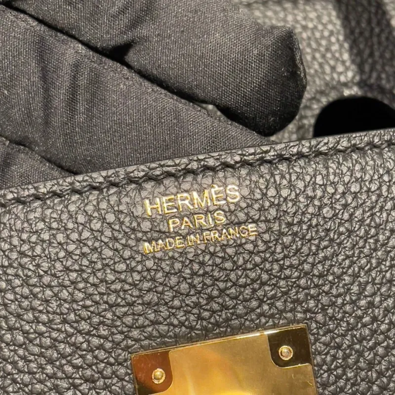 Hermes Black Birkin Leather Handbag - Image 9
