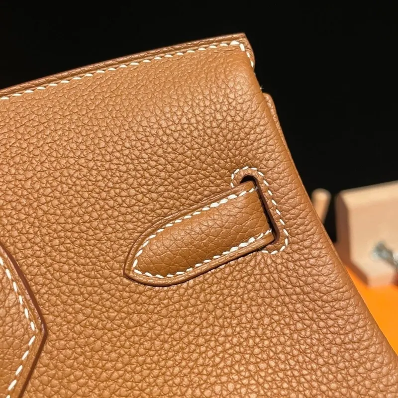 Hermes Brown Leather Birkin Handbag - Image 5