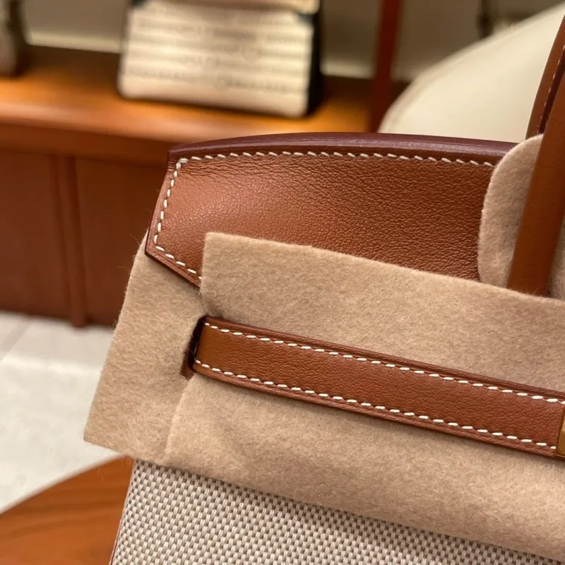 Hermes Birkin Beige Brown Leather Handbag - Image 3