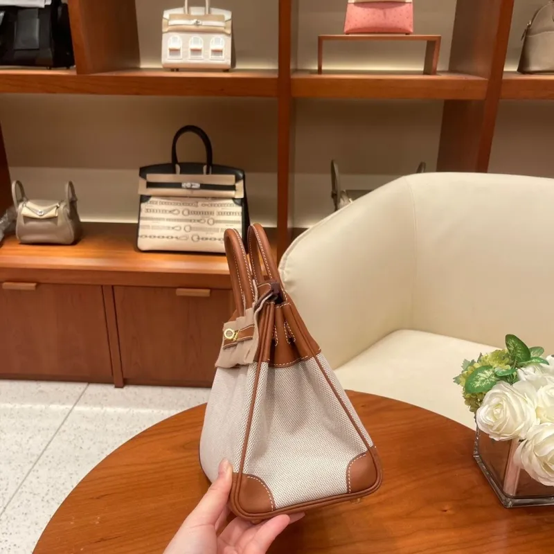 Hermes Birkin Beige Brown Leather Handbag - Image 5