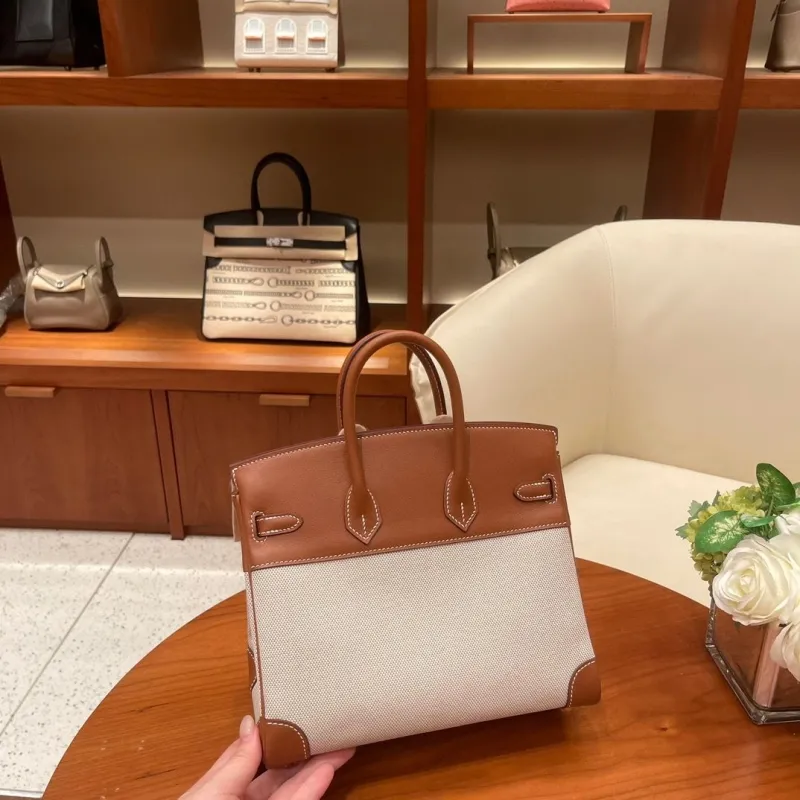 Hermes Birkin Beige Brown Leather Handbag - Image 6
