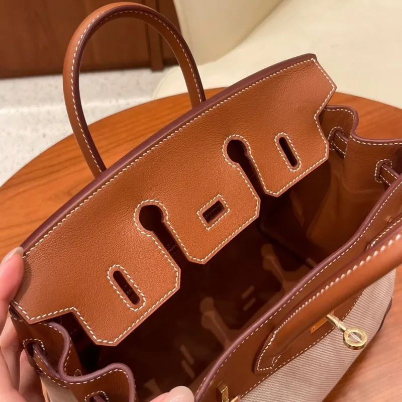 Hermes Birkin Beige Brown Leather Handbag - Image 8