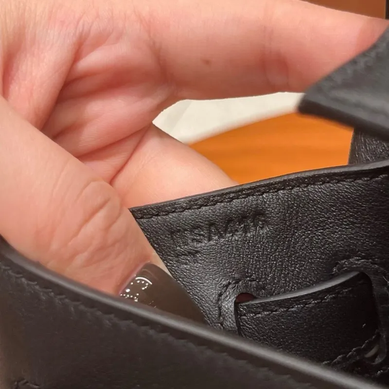 Alternative view of Hermes Black Birkin Leather Handbag 56