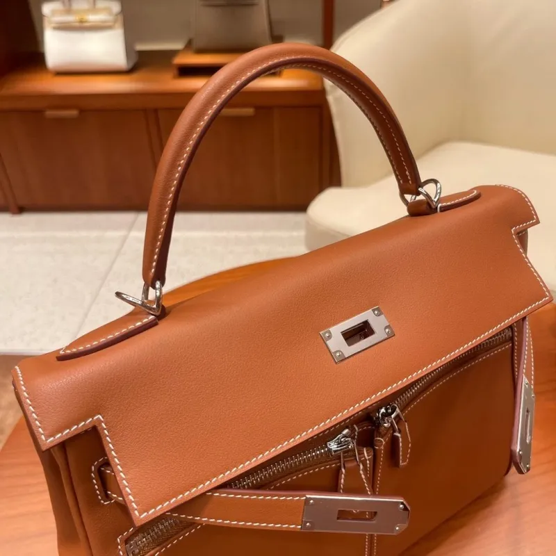 Alternative view of Hermes Brown Leather Birkin Handbag