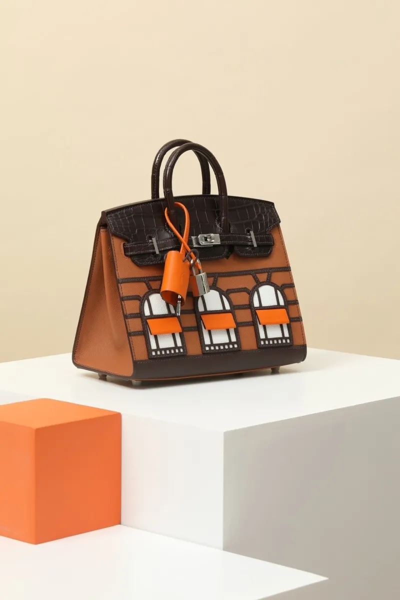 Hermes Tan Birkin 62 House Leather Handbag