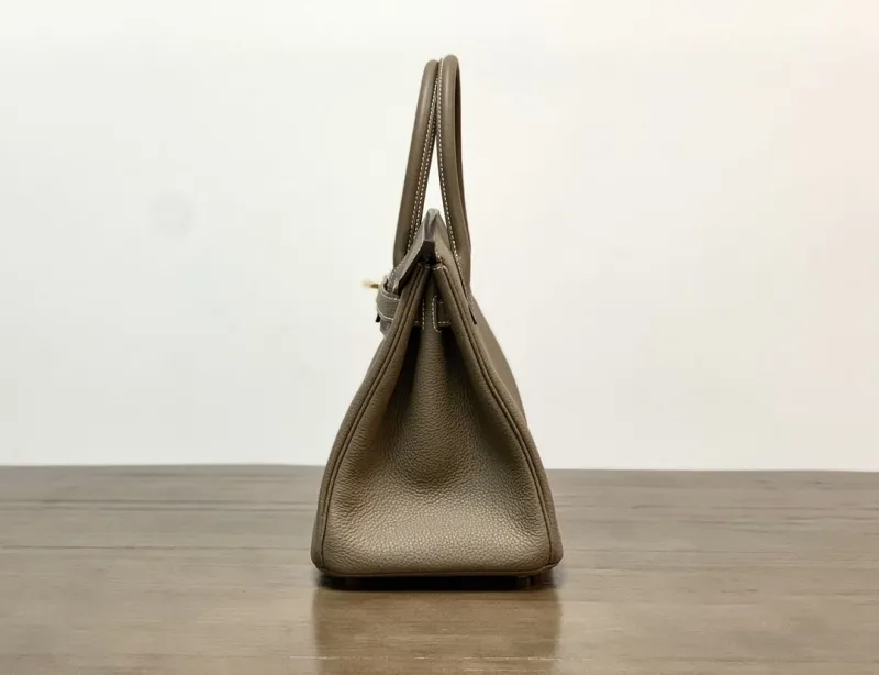 Alternative view of Hermes Birkin Taupe Leather Handbag 67