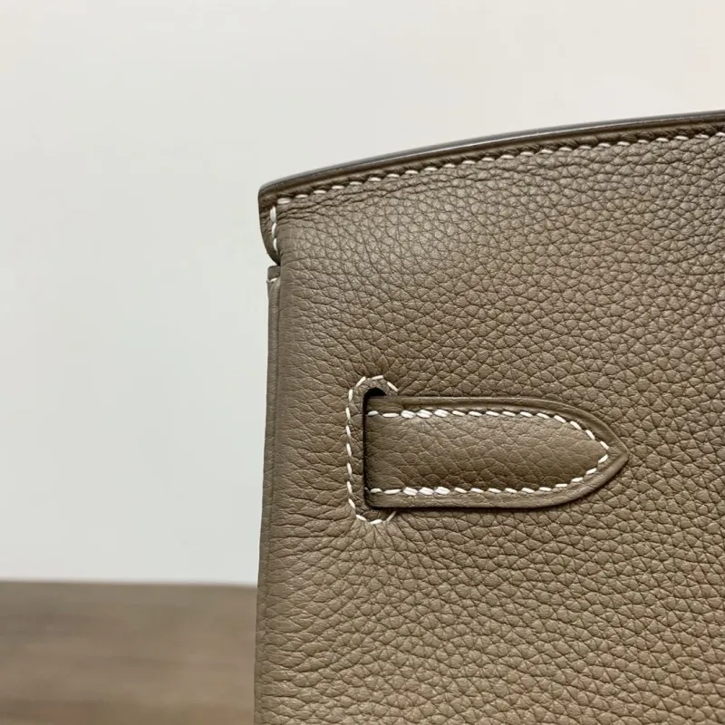 Hermes Birkin Taupe Leather Handbag 67 - Image 6