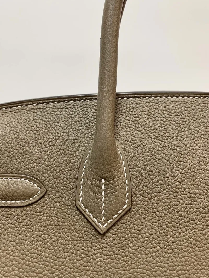 Hermes Birkin Taupe Leather Handbag 67 - Image 7
