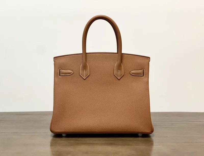 Hermes Brown Leather Birkin Handbag
