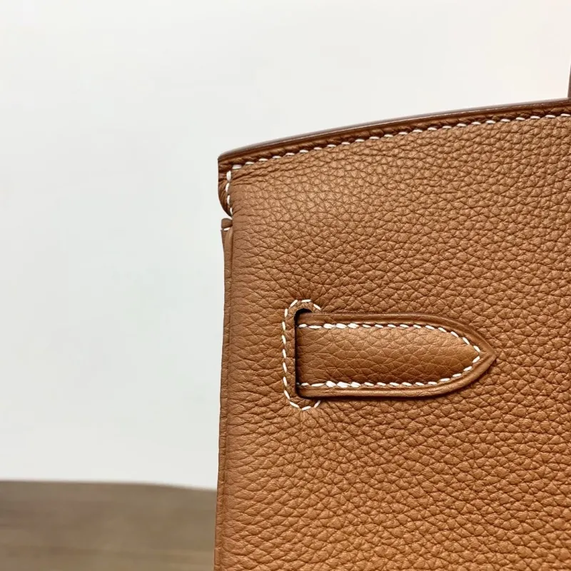 Hermes Brown Leather Birkin Handbag - Image 6
