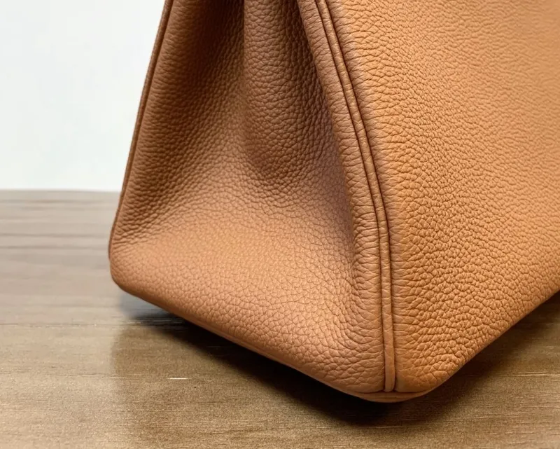 Hermes Brown Leather Birkin Handbag - Image 8