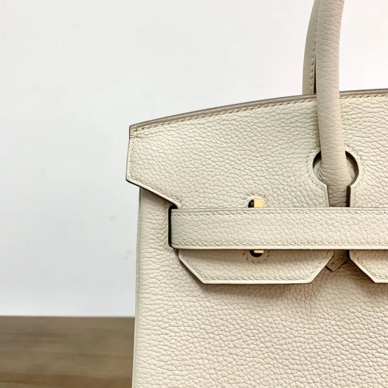Hermes Cream Birkin Leather Handbag 69 - Image 6