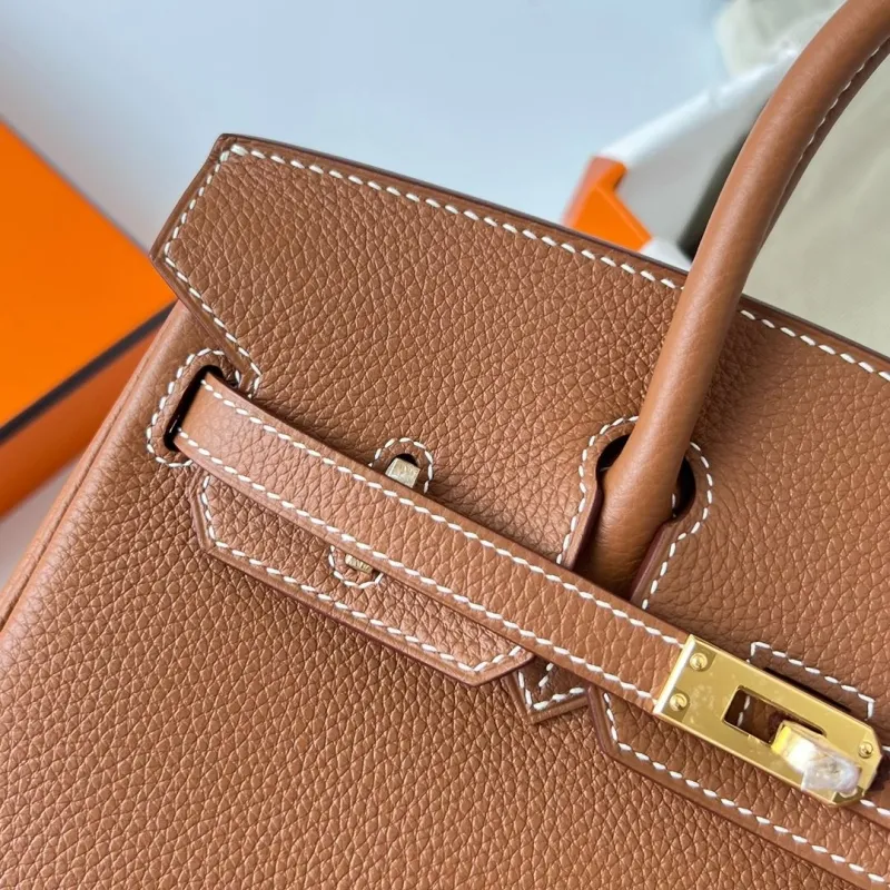 Hermes Brown Leather Birkin Bag 83 - Image 3