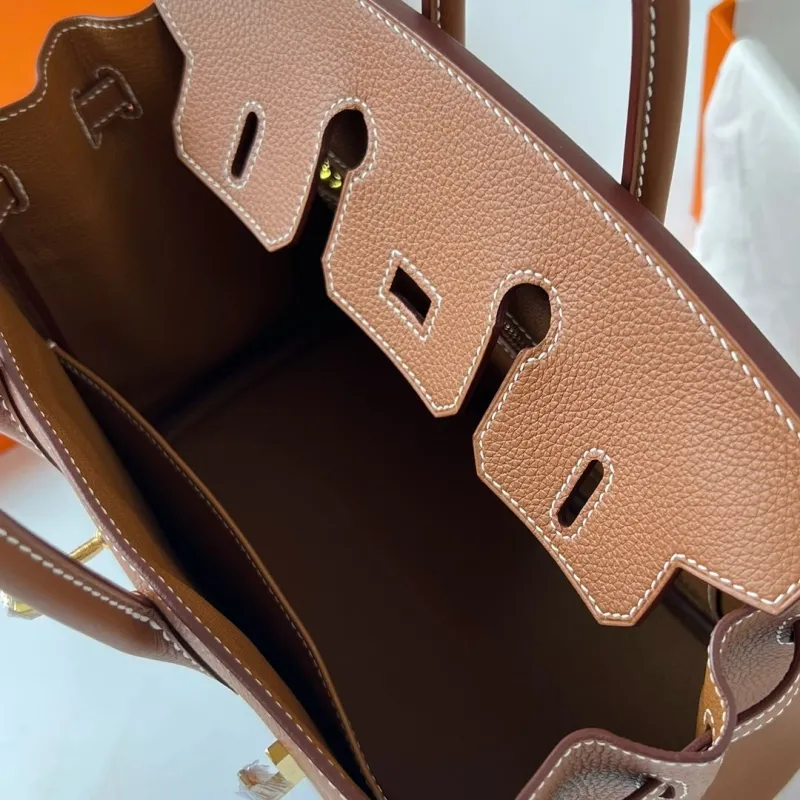 Hermes Brown Leather Birkin Bag 83 - Image 7