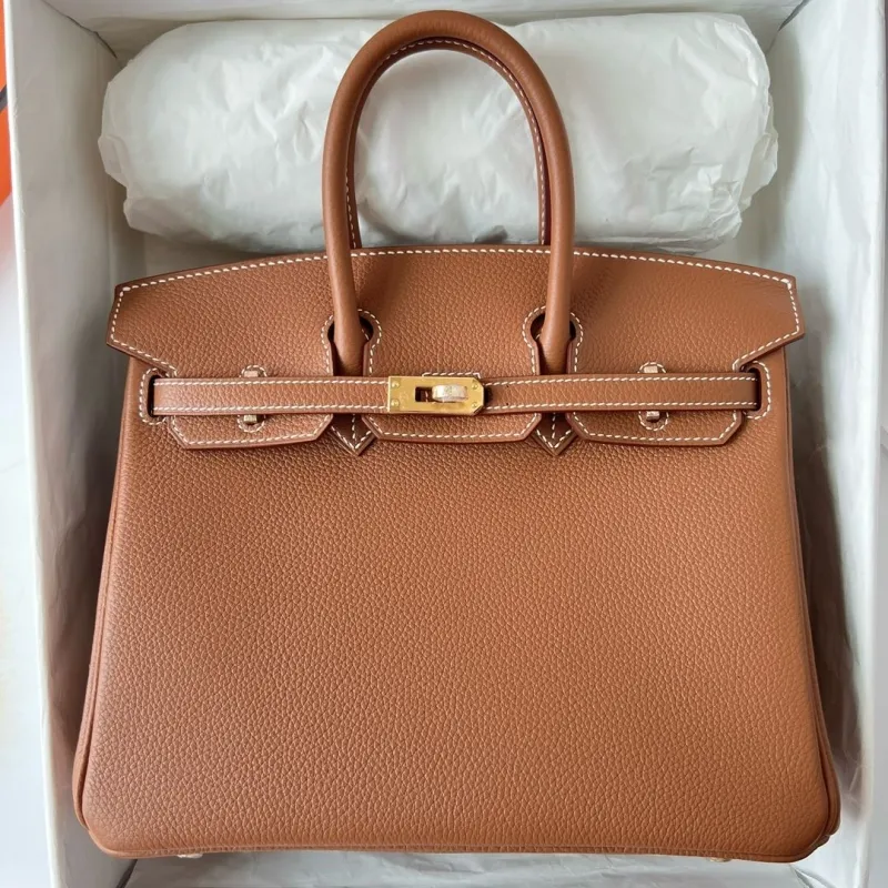 Hermes Brown Leather Birkin Bag 83 - Image 9