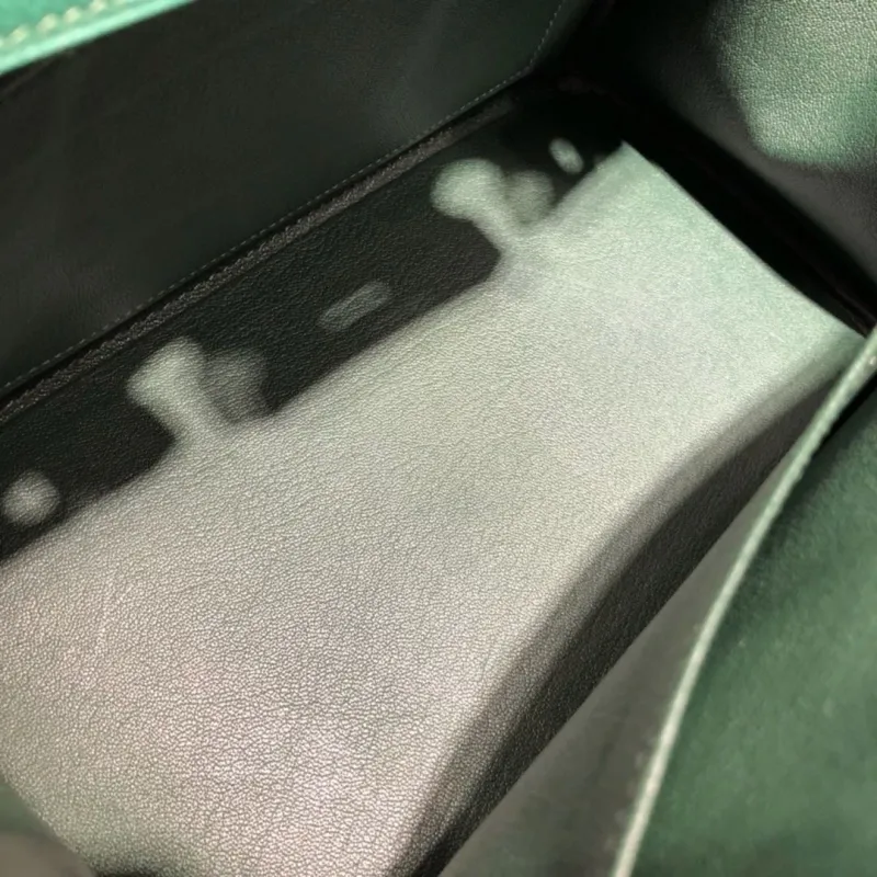 Hermes Green Birkin Leather Handbag - Image 9