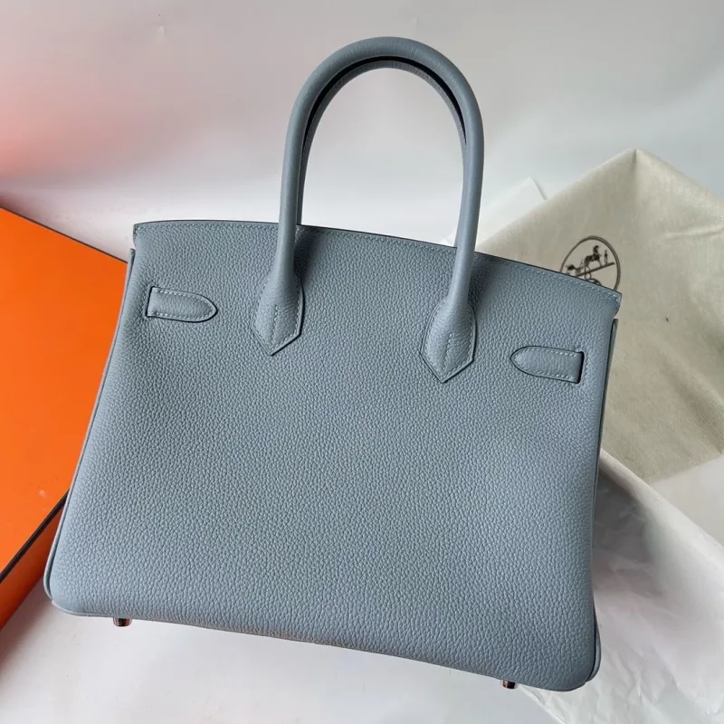 Hermes Light Blue Birkin Handbag 103 - Image 4