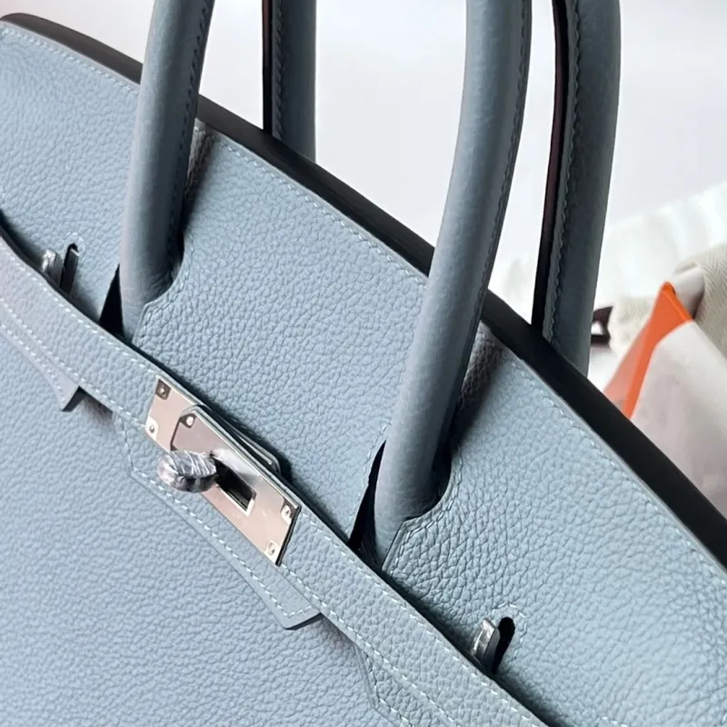 Hermes Light Blue Birkin Handbag 103 - Image 6