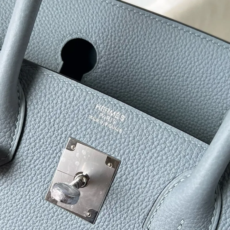 Hermes Light Blue Birkin Handbag 103 - Image 7