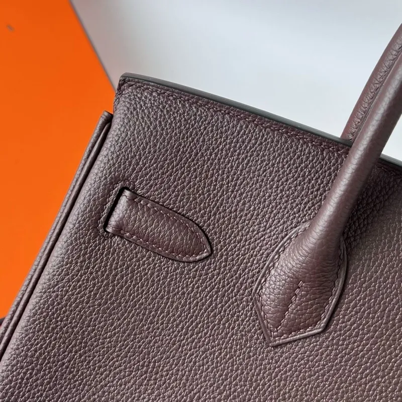 Hermes Dark Brown Birkin Leather Handbag - Image 5