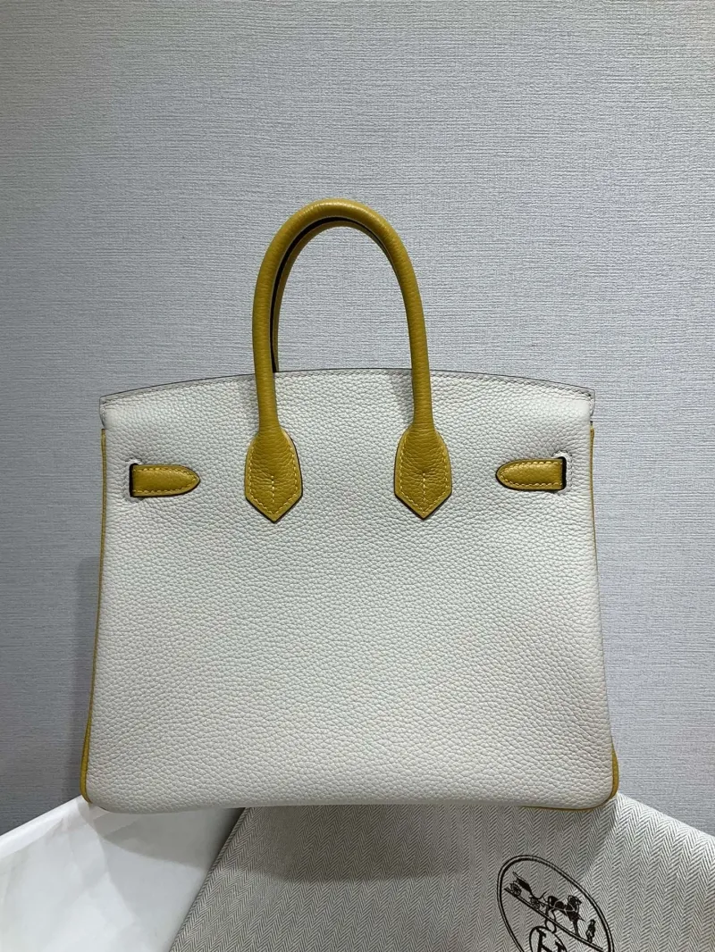 Alternative view of Hermes Cream Yellow Birkin Leather Handbag