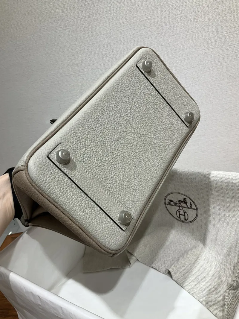 Hermes Birkin Light Gray Leather Handbag 121 - Image 5