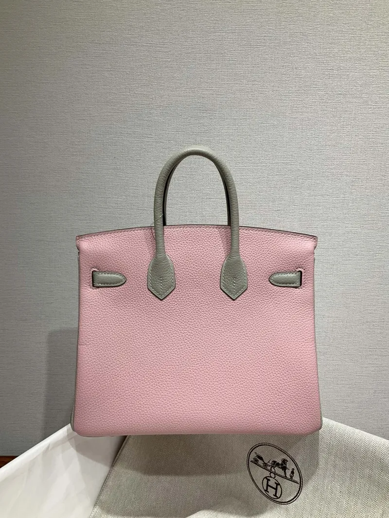 Alternative view of Hermes Pink Gray Birkin Leather Handbag